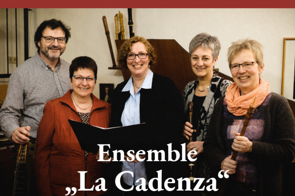 Flyer: Feierabend Musik und Texte "Beschwingt durch's Barock" Ensemble "La Cadenza" am 15.August 2026 um 17 Uhr. Ort: Evangelische Kirche Winningen Der Eintritt ist frei.
